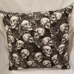 Skulls & Roses Home Decor Covered Pillow